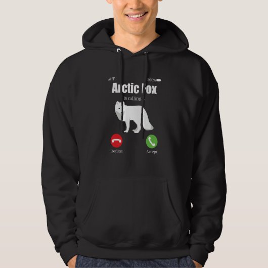 Arctic Fox Artic Animals Cute Artic Fox Pajamas  1 Hoodie (Voorkant)