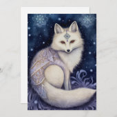 Arctic Fox Boho Mystieke Kunst Feestdagenkaart (Voorkant / Achterkant)