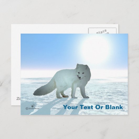 Arctic Fox Briefkaart (Voorkant / Achterkant)