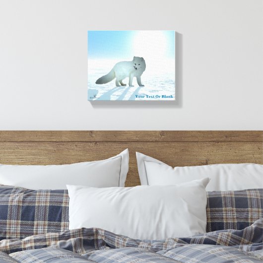 Arctic Fox Canvas Afdruk (Insitu (Slaapkamer))