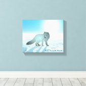 Arctic Fox Canvas Afdruk (Insitu (Houten vloer))