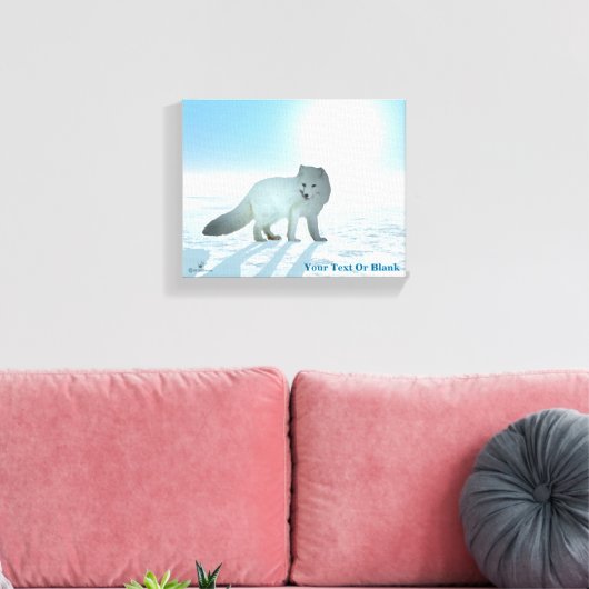 Arctic Fox Canvas Afdruk (Insitu (Woonkamer))
