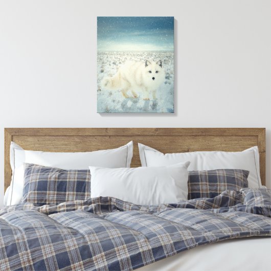 Arctic Fox Canvas Afdruk (Insitu (Slaapkamer))
