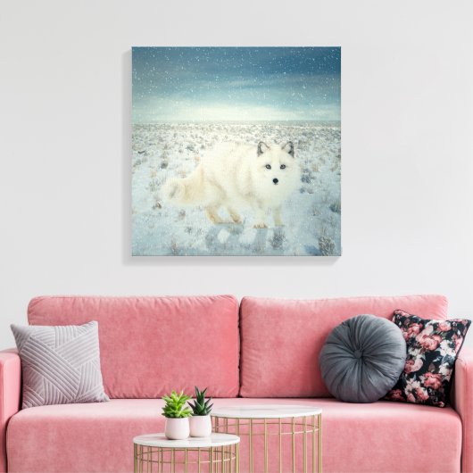 Arctic Fox Canvas Afdruk (Insitu (Woonkamer))