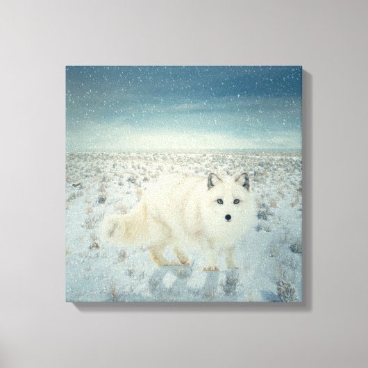 Arctic Fox Canvas Afdruk (Voorkant)