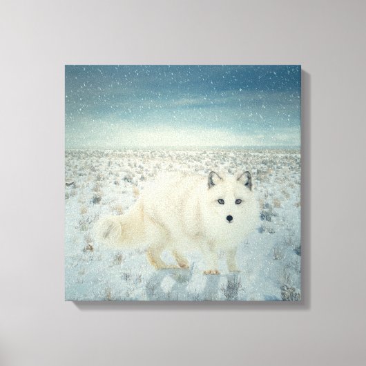 Arctic Fox Canvas Afdruk (Voorkant)
