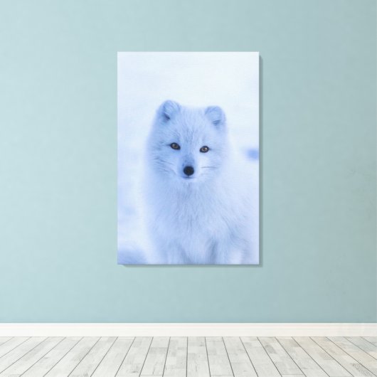 Arctic Fox Canvas afdrukken (Insitu (Houten vloer))