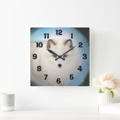 Arctic Fox Clock Vierkante Klok (Huis)