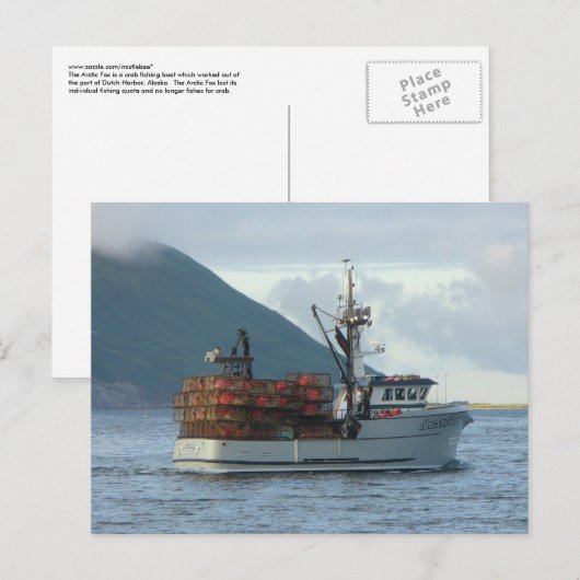Arctic Fox, Crab Boat in Dutch Harbour, Alaska Briefkaart (Voorkant / Achterkant)