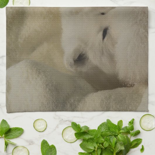 Arctic Fox Den Theedoek (Gevouwen)