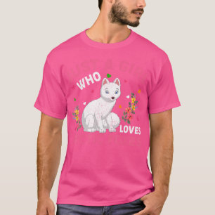 Arctic Fox Dierenvriend, gewoon een meisje dat van T-shirt