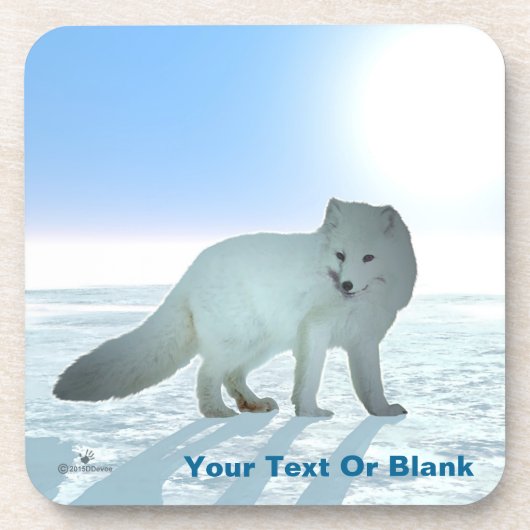 Arctic Fox Drankjes Onderzetter (Voorkant)