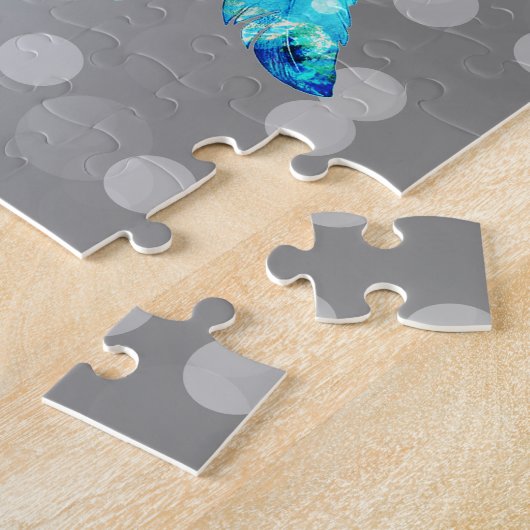 Arctic Fox Dreamcatcher Ice Blue Floral Legpuzzel (Zijkant)