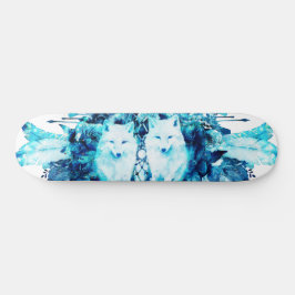 Arctic Fox Dreamcatcher Ice Blue Floral Persoonlijk Skateboard