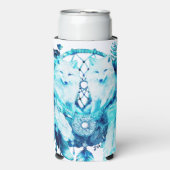 Arctic Fox Dreamcatcher Ice Blue Floral Seltzer Blikjeskoeler (Seltzer Voorkant)