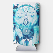 Arctic Fox Dreamcatcher Ice Blue Floral Seltzer Blikjeskoeler (Achterkant)