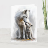 Arctic Fox Father's Day Feestdagen Kaart (Voorkant)