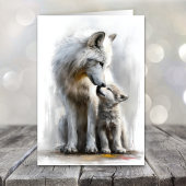 Arctic Fox Father's Day Feestdagen Kaart