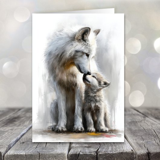 Arctic Fox Father's Day Feestdagen Kaart