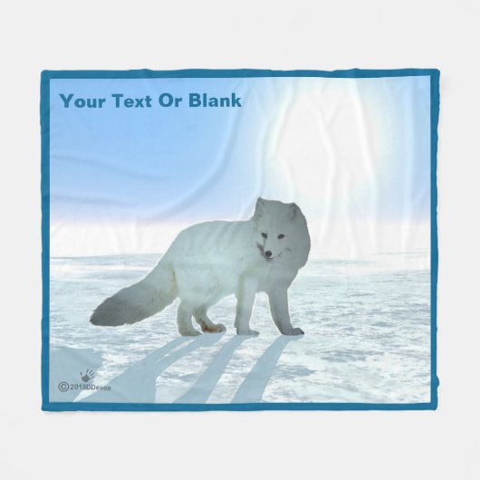 Arctic Fox Fleece Deken (Voorkant (Horizontaal))