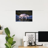Arctic Fox-foerage langs de ijzeren rivier Poster (Thuiskantoor)