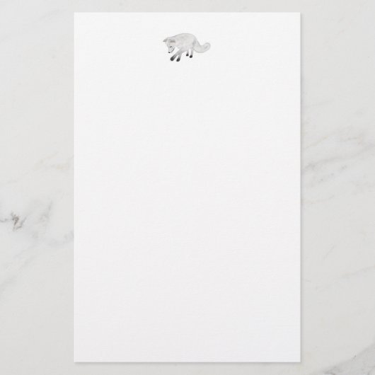 Arctic Fox Hunting Briefpapier (Voorkant)