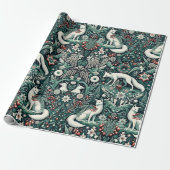 Arctic Fox I Geschenk Wrap Cadeaupapier (Uitgerold)