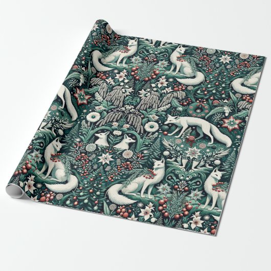 Arctic Fox I Geschenk Wrap Cadeaupapier (Uitgerold)