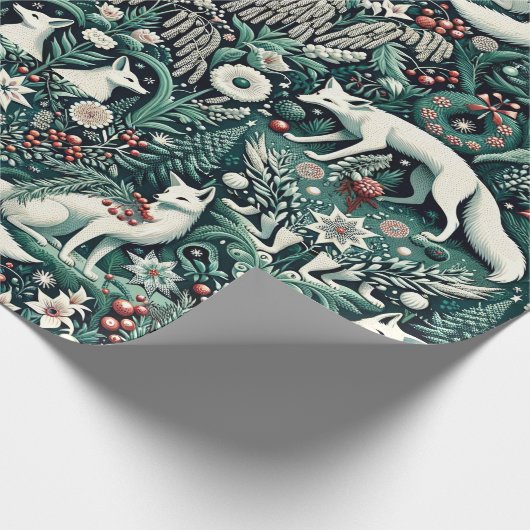 Arctic Fox I Geschenk Wrap Cadeaupapier (Hoek)