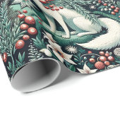 Arctic Fox I Geschenk Wrap Cadeaupapier (Rol Hoek)