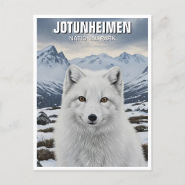 Arctic Fox in het nationaal park Jotunheimen in No Briefkaart