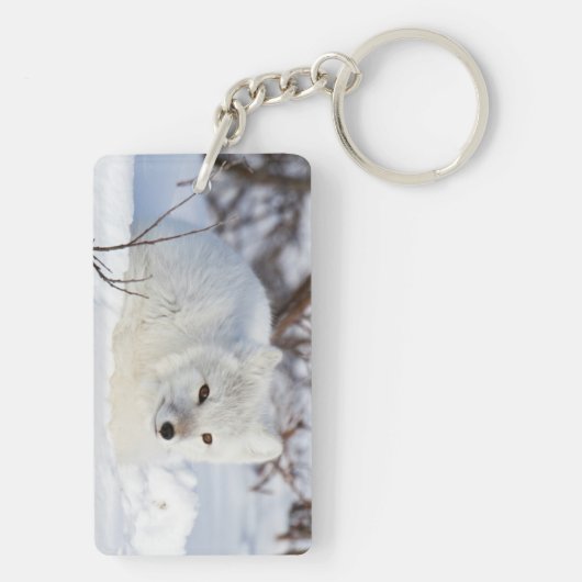 Arctic Fox in winter Sleutelhanger (achterkant)