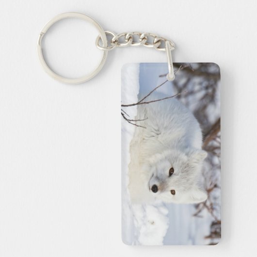 Arctic Fox in winter Sleutelhanger (Voorkant)