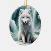 Arctic Fox Keramisch Ornament (Rechts)