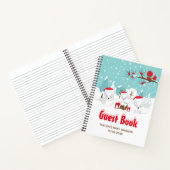 Arctic Fox Kerstmis Baby shower Guest Book Notitieboek (Binnen)