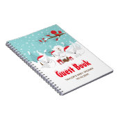 Arctic Fox Kerstmis Baby shower Guest Book Notitieboek (Rechterzijde)