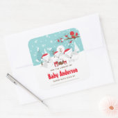 Arctic Fox Kerstmis Wonderland Vierkante Sticker (Envelop)