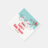 Arctic Fox KerstWoodland Baby shower Servet (Hoek)