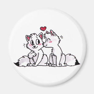 Arctic Fox Kiss Magnet
