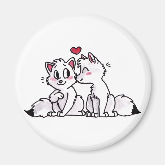 Arctic Fox Kiss Magnet (Voorkant)