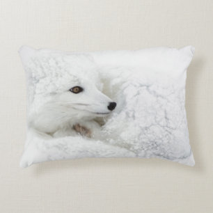 Arctic Fox kromp in de winter Decoratief Kussen
