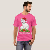 Arctic Fox Lover Matching Santa Hat Arctic Fox Chr T-shirt (Voorkant volledig)