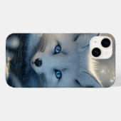 Arctic Fox met betoverende blauwe ogen Case-Mate iPhone Case (Achterkant (horizontaal))