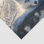 Arctic Fox met betoverende blauwe ogen Tissuepapier (Detail)
