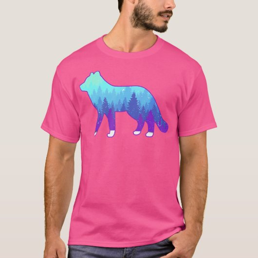 Arctic Fox met landschapsdierenprint Arctic Fox T-shirt (Voorkant)