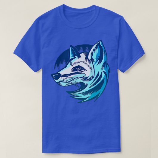 Arctic Fox Moon Landscape Fox Face Antarctica Anim T-shirt (Design voorkant)