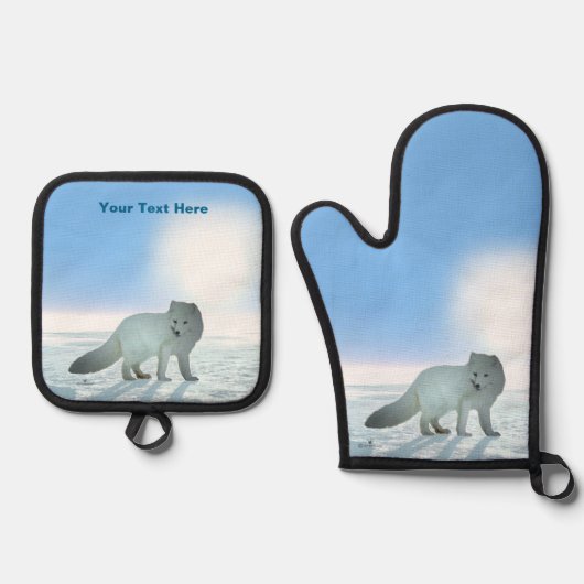 Arctic Fox Ovenwant & Pannenlap Set (Voorkant)