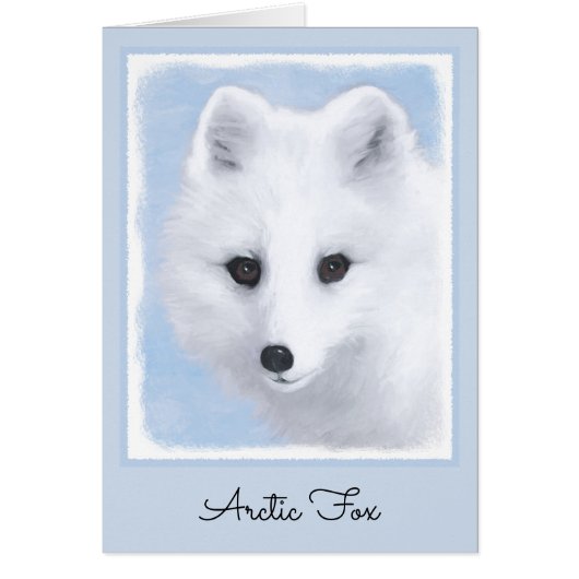 Arctic Fox Painting - Originele Wildlife Art (Voorkant)