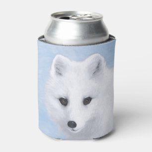 Arctic Fox Painting - Originele Wildlife Art Blikjeskoeler