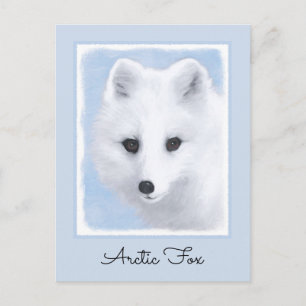 Arctic Fox Painting - Originele Wildlife Art Briefkaart